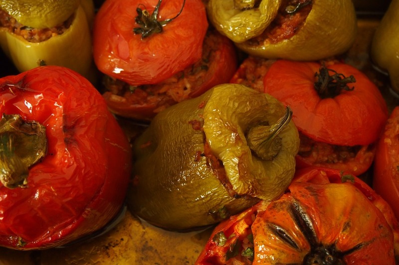 Tomates farcies au hachis de légumes