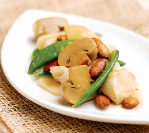 poulet-aux-amandes-et-champignons