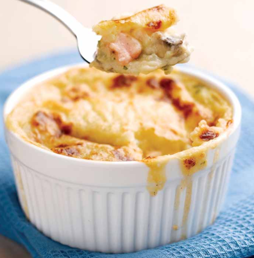 Tourte Crémeuse au Saumon et Champignons