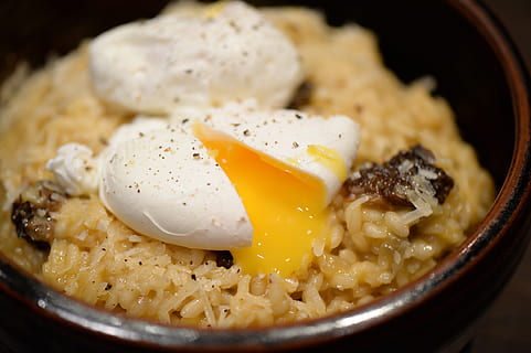 risotto-aux-champignons-avec-oeuf-poche